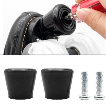 Черные двухсекционные упоры для роликовых коньков Baosity