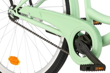 Rower miejski Retro 28 cali damski Miętowy