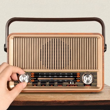 ПОРТАТИВНОЕ РАДИО BLUETOOTH С БАТАРЕЕЙ POWERBANK В ВИНТАЖНОМ СТИЛЕ В НАСТОЯЩЕМ РЕТРО