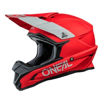 Czerwony motocyklowy kask cross Mat ONEAL S 55-56