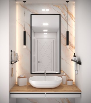 Прямоугольное настенное зеркало вертикальное/горизонтальное DALLAS 140x60