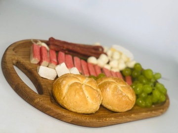 БОЛЬШОЙ ПОДДОН СЕРВИРОВОЧНЫЙ С ДУБОВЫМИ ручками