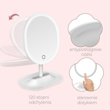 Зеркало для макияжа со светодиодной подсветкой Humanas HS-ML03