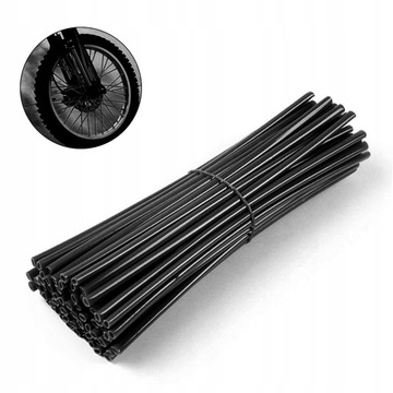 NAKŁADKI NA SZPRYCHY - 2 KOŁA - 36 SZTUKI CZARNE