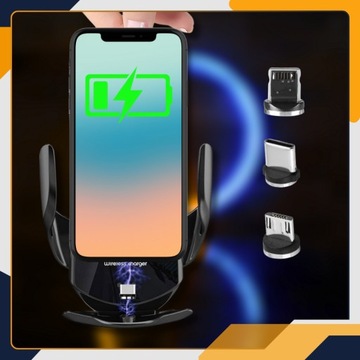 АВТОДЕРЖАТЕЛЬ С ИНДУКТИВНЫМ ЗАРЯДНИКОМ ДЛЯ ТЕЛЕФОНА МОЩНОСТЬЮ 15 ВТ