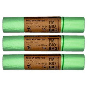 WORKI BIODEGRADOWALNE KOMPOSTOWALNE 10L BIO 75szt