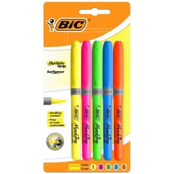 Фломастери BIC різнокольорові неонові 5 шт.