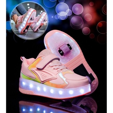 SWIECACE BUTOROLKI BUTY Z ROLKAMI LED ROLKI WROTKI