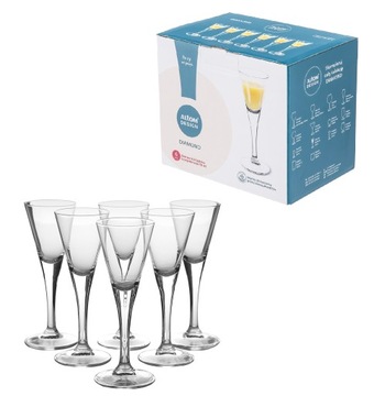 Kieliszki do likieru nalewek wódki na nóżce Diamond 55ml