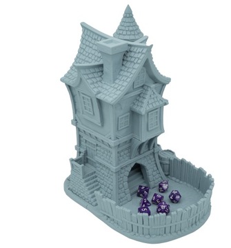 Средневековая большая башня для игральных костей - Башня для игральных костей Светло-серый