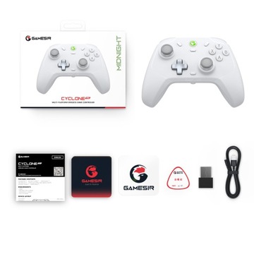 Bezprzewodowy Kontroler Pad GameSir T4 Cyclone Pro biały - PC, iOS, Switch