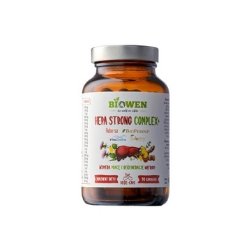 Suplement diety Biowen Hepa Strong Complex+ 90 kapsułek układ pokarmowy