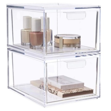 2шт акриловая коробка для хранения прозрачный ящик с