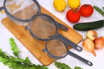 Ситечко кухонное, сито для муки с ручкой, 3 шт.