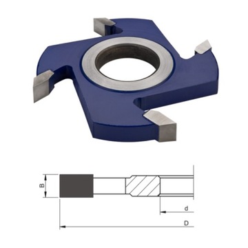 Frez prosty do drewna HSS 125x30x12 4z GLOBUS