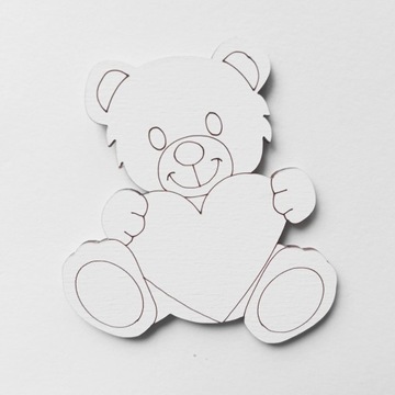 Мишка Тедди из фанеры высотой 9 см (несколько вариантов деревянного декора в стиле декупаж).