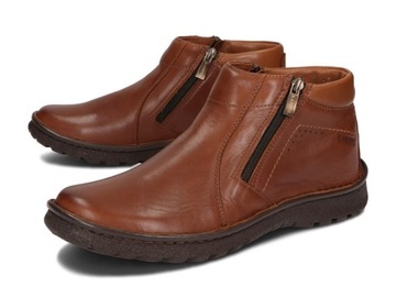 ЗИМНЯЯ БОТИНКА МУЖСКАЯ С УТЕПЛЕННЫМ 130 СВЕТЛО-КОРИЧНЕВЫЙ 43