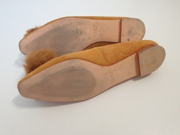 Кожаные балетки Zara Basic.