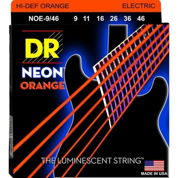 DR NOE 9-46 NEON ORANGE STRUNY GITARA ELEKTRYCZNA