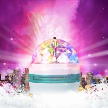 E27 ВРАЩАЮЩИЙСЯ ДИСКОШАР ЦВЕТНОЙ СВЕТОДИОДНЫЙ ДИСКОТЕЧЕСКИЙ ПРОЕКТОР RGB 3 Вт