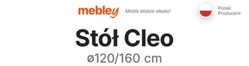 CLEO КРУГЛЫЙ СТОЛ 120/160 Выдвижной Белый Глянец