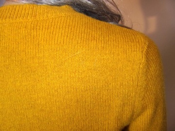sweter damski wełniany 36/38 żółty
