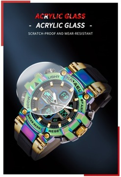 SMAEL красочные аналогово-цифровые мужские кварцевые часы