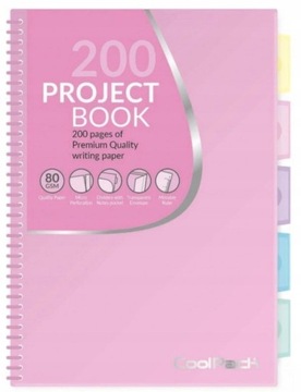 KOŁOZESZYT A4 PROJECT BOOK PUKKA PAD KRATKA RÓŻ