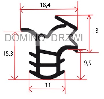 USZCZELKA DO DRZWI ZEWNĘTRZNYCH OŚCIEŻNICA METALOWA CZARNA GRUBA 1mb