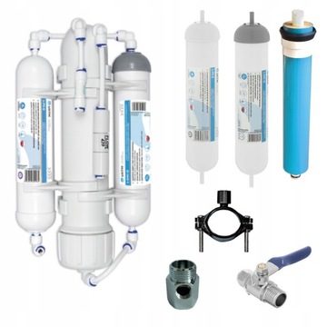 FILTR RO3 OSMOZA AKWARYSTYCZNA 75 GPD RO 3 KOMPLET
