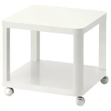 IKEA TINGBY Stolik na kółkach biały 50x50 cm
