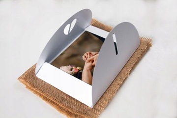 Фотокоробка с сердцем 10х15 белая 10 шт.