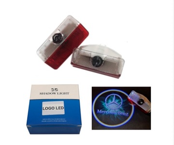 MERCEDES LED projector A B GLK z logo green 04-15