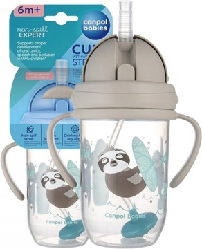 CANPOL KUBEK NIEKAPEK BIDON Z OBCIĄŻONĄ SŁOMKĄ