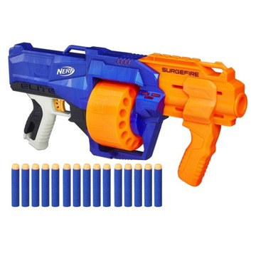 PISTOLET NERF ELITE SURGEFIRE + DODATKI +CELE