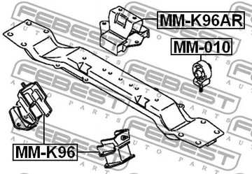FEBEST ULOŽENÍ MOTORU MM-K96