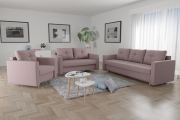 Zestaw wypoczynkowy Zestaw LIDIA 3+2+1 Sofa Fotel0