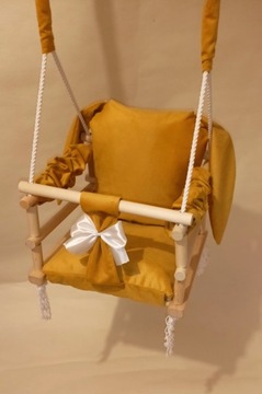 КАЧЕЛИ 3в1 ДЕТСКИЕ мишка ЖЕЛТЫЙ ДОМ САД КОМНАТА