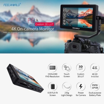 Комплект накамерного полевого монитора FEELWORLD F6 PLUS 6 дюймов — 01
