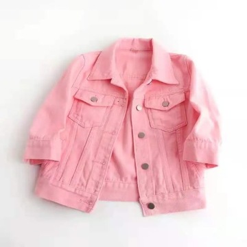 New Spring Summer Women Denim Jacket Tops Pink Col