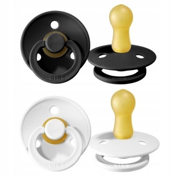 BIBS smoczek 2-pak black & white 2szt. 0-6m