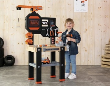 SMOBY БОЛЬШАЯ МАСТЕРСКАЯ С КРАНОМ BLACK DECKER 94AKC