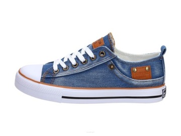 Jeansowe trampki damskie AMERICAN CLUB NJ05-4 r33