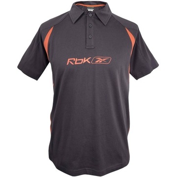 REEBOK POLO MĘSKA KOSZULKA POLÓWKA T-SHIRT GRAFITOWA *WYPRZEDAŻ*