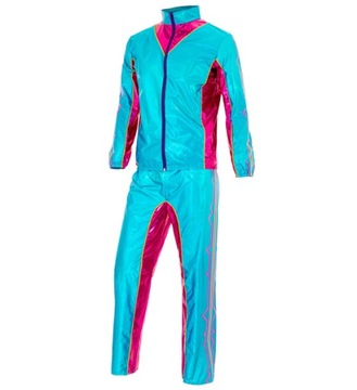 СПОРТИВНЫЙ КОСТЮМ МЕТАЛЛИЧЕСКИЙ СИНИЙ 1980-х годов