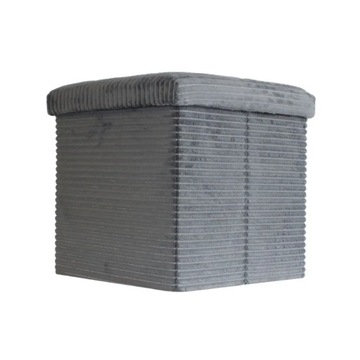 Табурет с ящиком для хранения 38х38х38 см большой серый