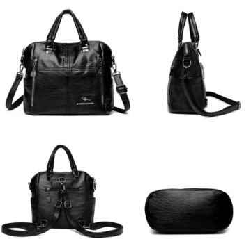 2В1 ЖЕНСКАЯ ГОРОДСКАЯ СУМКА РЮКЗАК ДЛЯ РАБОТЫ ШКОЛЬНАЯ СУМКА НА ПЛЕЧЕ ИЗ ЭКО КОЖИ