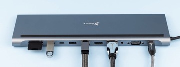 HUB USB-C Док-станция 12-в-1 2x HDMI 4K RJ45 M1