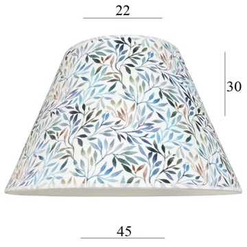 Welurowy abażur do lampy stojącej lub stołowej 8S 22/45/30 olive wzór
