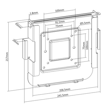 КРЕПЛЕНИЕ ДЛЯ НАСТЕННОГО МОНИТОРА MAC MINI VESA 75x75 100x100